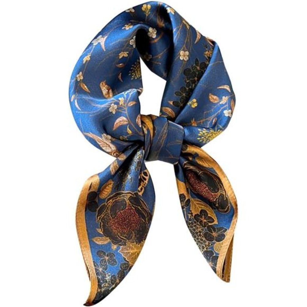 100% Pure Mulberry Silk Scarfs 27"x27" Square Scarf Women Neckerchief Headscarf - Picture 2 of 7